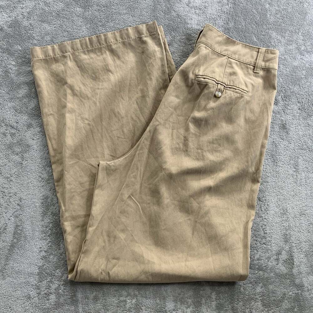 Madewell Harlow Wide-Leg Pants Womens 10T Beige Pleated Boho Linen Blend Casual